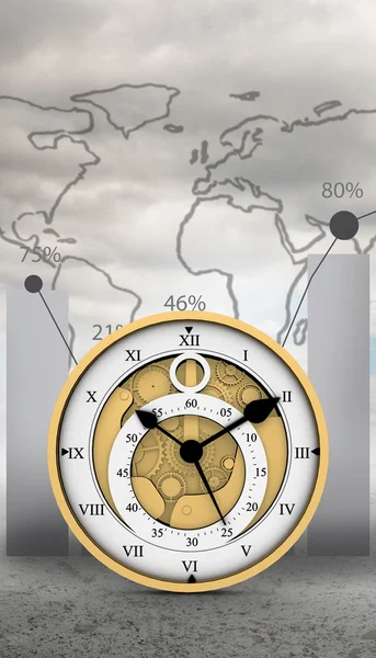 글로벌 통계에 대 한 시계 — 스톡 사진