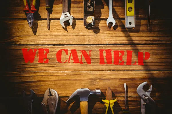 Word we can help against tools — Stock Photo, Image