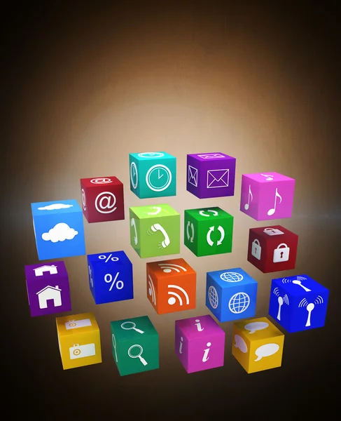 Apps cubes cloud — Stock Photo, Image