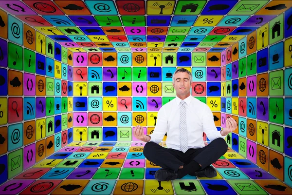 Hombre de negocios Zen meditando en pose de loto —  Fotos de Stock