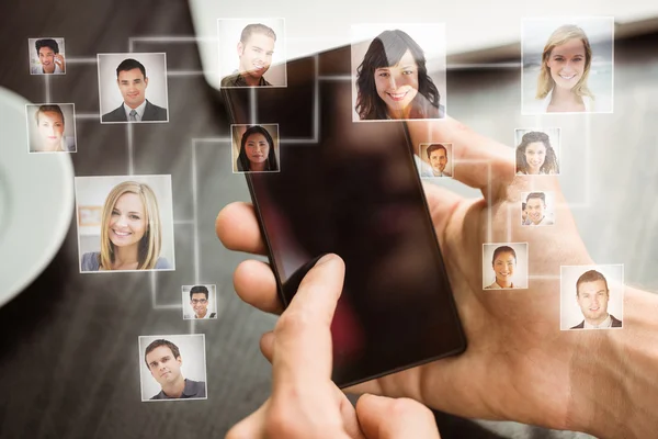 Composite image of smiling portraits — Stock Photo, Image