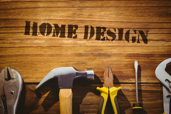 Parola home design contro gli strumenti — Foto Stock