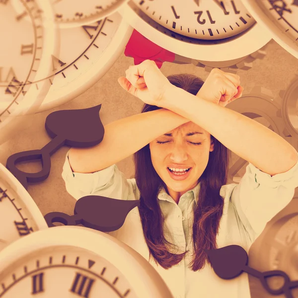 Troubled woman crying — Stock Photo, Image