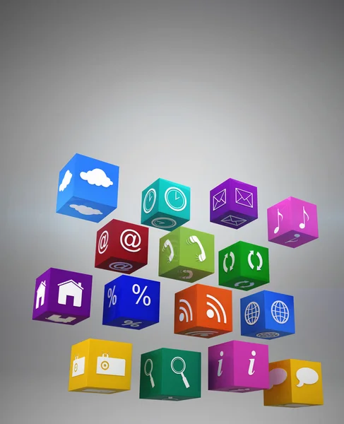 Apps cubes cloud — Stock Photo, Image