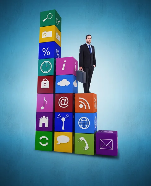 Businessman holding briefcase — Stock Photo, Image