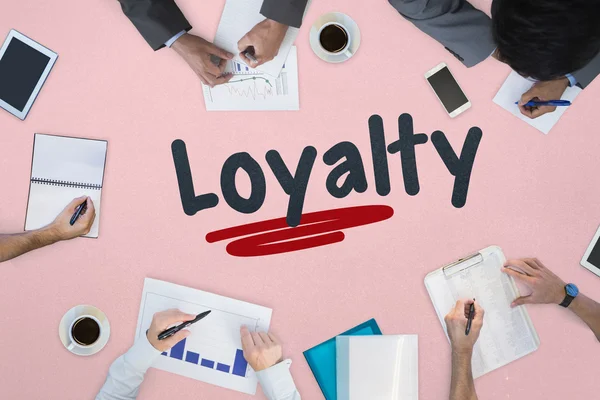 Loyalty against business meeting — Stock Photo, Image