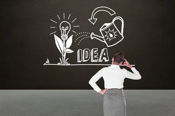 Businesswoman scratching her head — Stock Photo, Image