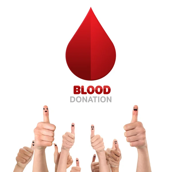 复合图像的无偿献血活动 — 图库照片