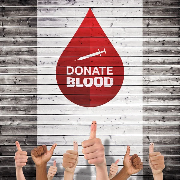 Složený obraz darovat krev — Stock fotografie