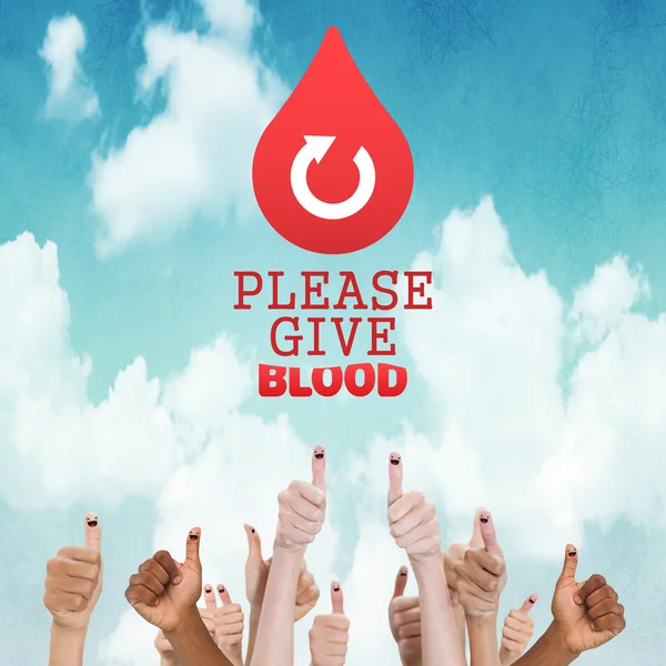 Композитное изображение донора крови — стоковое фото