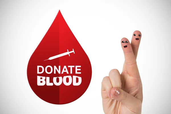 无偿献血血液的复合图像 — 图库照片