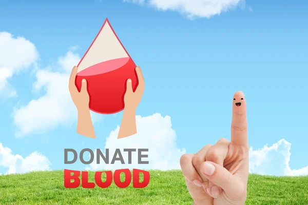 Bloeddonatie tegen gele vignet — Stockfoto
