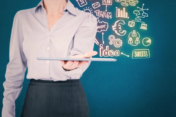 Businesswoman holding digital tablet — Stock Photo, Image