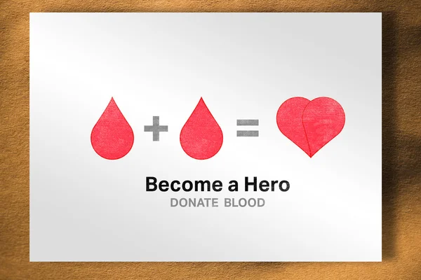 Blood donation card — Stock Photo, Image