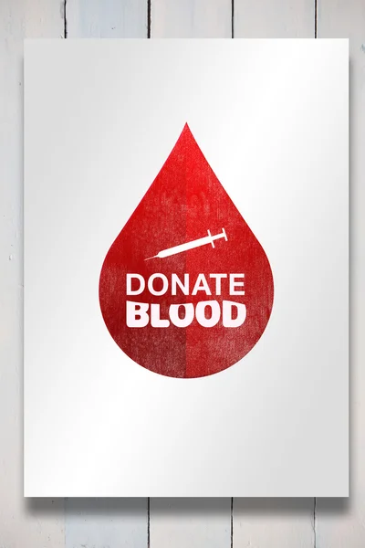 Donate blood card — Stock Photo, Image