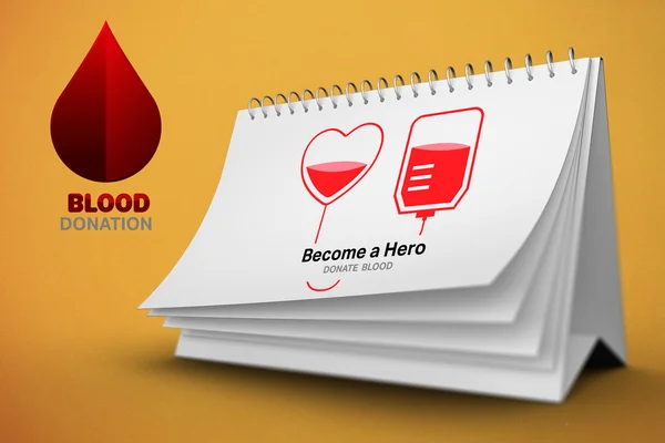 Calendário de doação de sangue — Fotografia de Stock