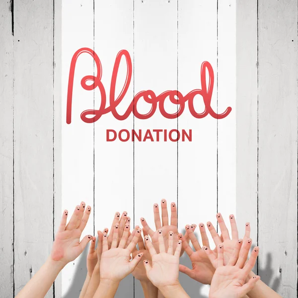 Blood donation against white wood — Stock Photo, Image