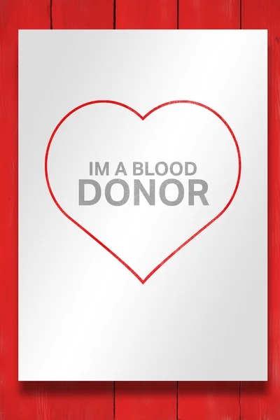 Sinal de doação de sangue — Fotografia de Stock