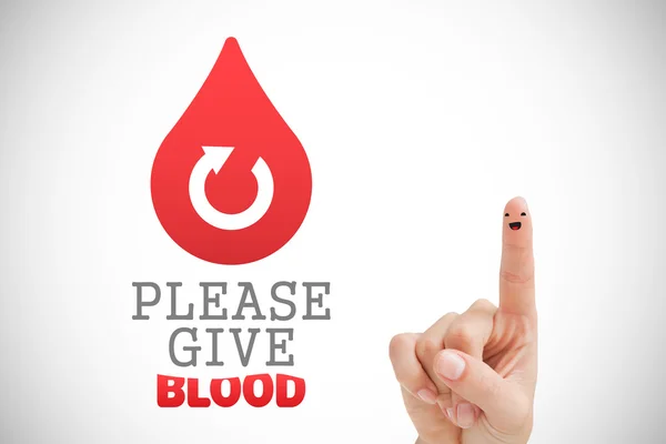 Донорство крови против белого — стоковое фото