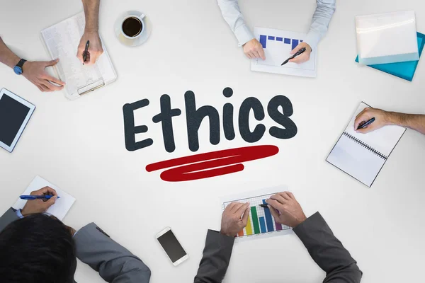 Ethics against business meeting — Stock Photo, Image