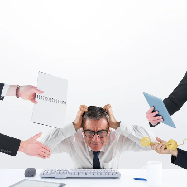 Well dressed annoyed businessman — Stock Photo, Image