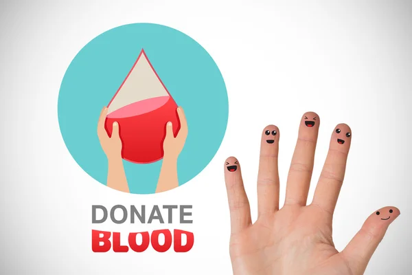 Donazione di sangue contro il bianco — Foto Stock