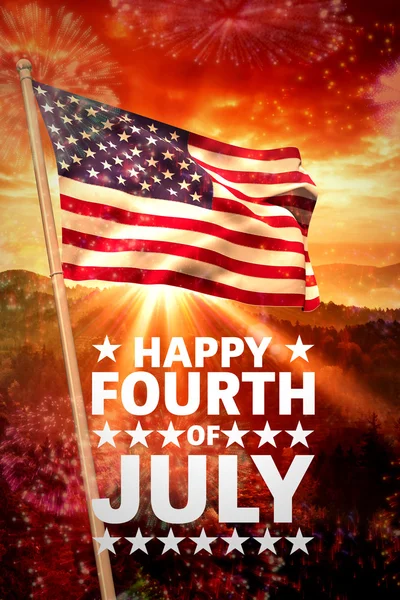 Composite image of happy fourth of july — Stock Photo, Image