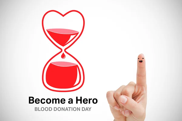 Blood donation against white — Stock Photo, Image