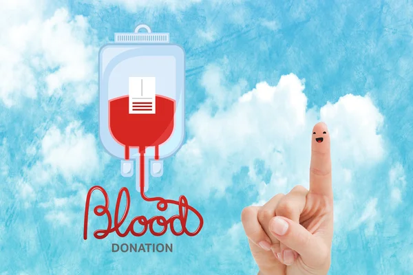 Bloeddonatie tegen blauwe hemel — Stockfoto
