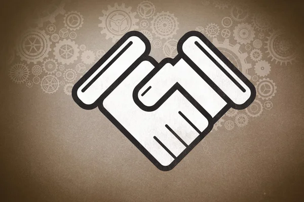 Business handshake icon — Stock Photo, Image