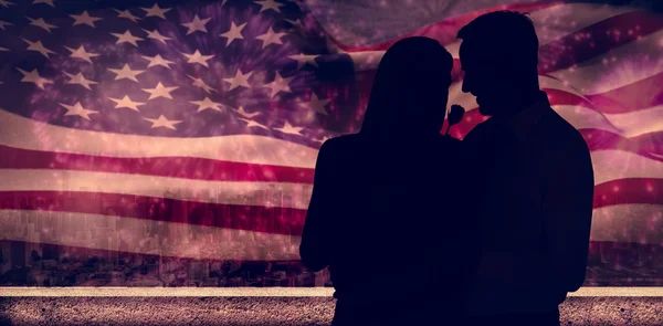 Man giving wife rose — Stock Photo, Image