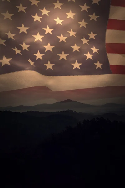 Samengestelde afbeelding van Verenigde Staten vlag — Stockfoto