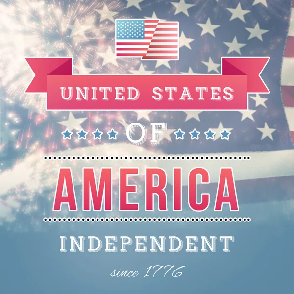 Composite image of independence day graphic — Stock Photo, Image