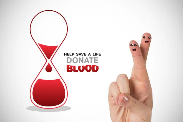Darování krve proti bílé — Stock fotografie