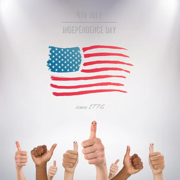 Composite image of thumbs up — Stock Photo, Image