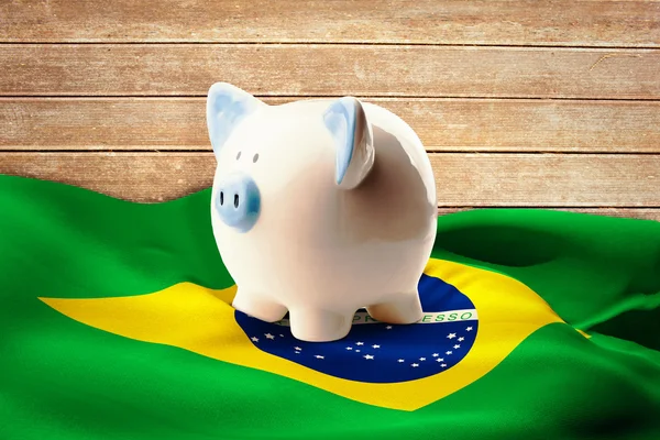 Composite image of piggy bank — Stock Photo, Image