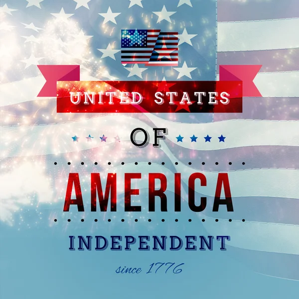 Composite image of independence day graphic — Stock Photo, Image