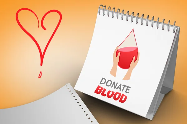 Blood donation calendar — Stock Photo, Image