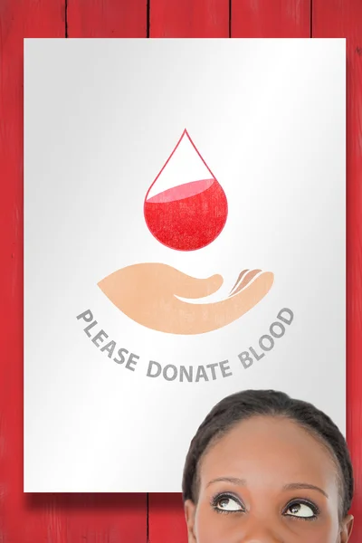 Cartão de doação de sangue — Fotografia de Stock