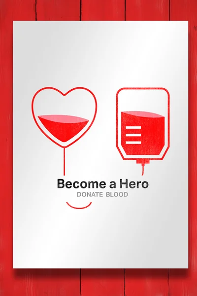 Tarjeta de donación de sangre — Foto de Stock