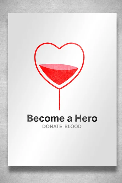 Cartão de doação de sangue — Fotografia de Stock