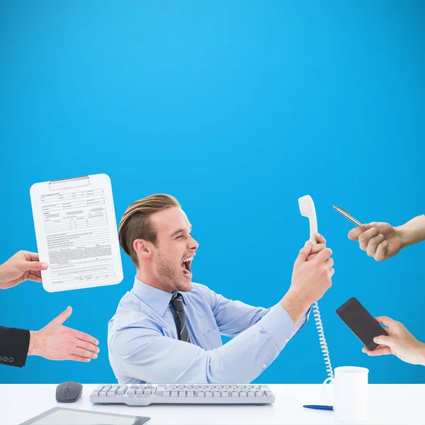 Well dressed annoyed businessman — Stock Photo, Image