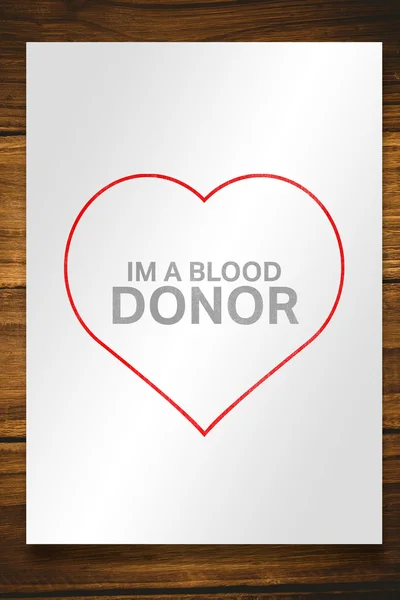 Bloed donatie kaart — Stockfoto