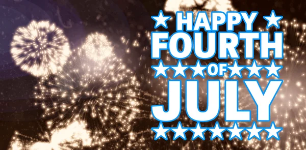 Composite image of happy fourth of july — Stock Photo, Image