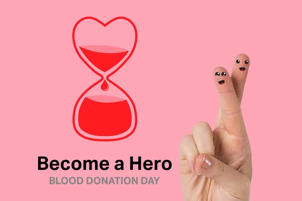 Pembe karşı kan bağışı — Stok fotoğraf