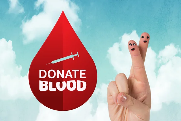 Blut spenden bei blauem Himmel — Stockfoto