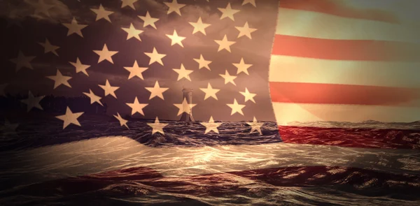 Imagen compuesta de estados unidos de bandera de América — Foto de Stock