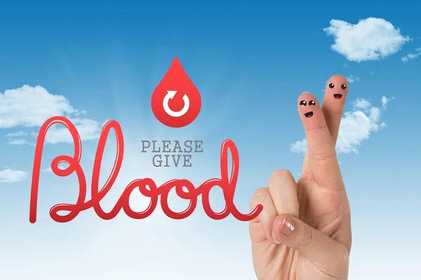 Donación de sangre contra el cielo azul — Foto de Stock