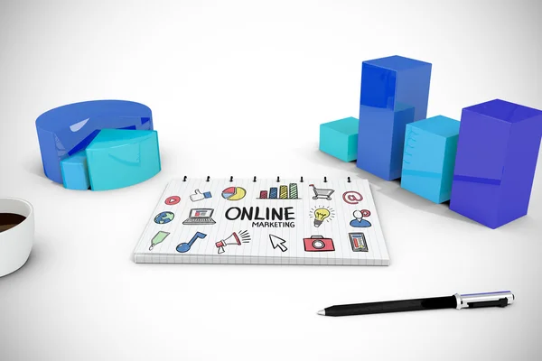 Composite image of online marketing — Stock Photo, Image