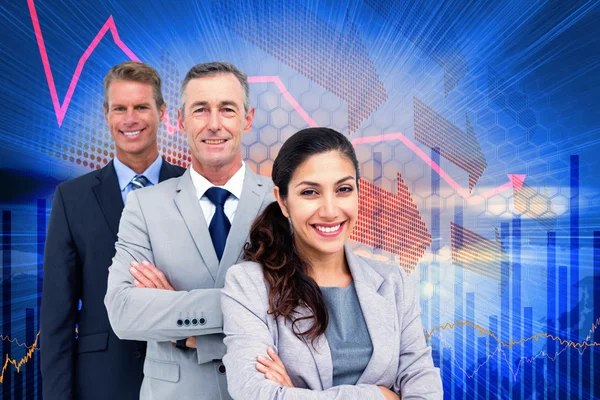 Business team standing in a line — Stock Photo, Image